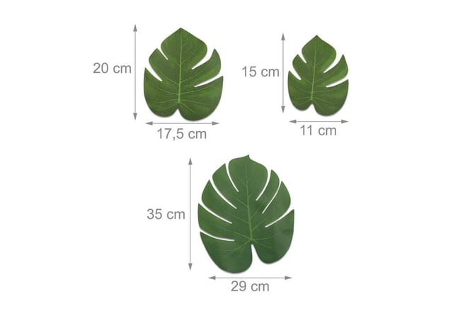 Relaxdays Dekoblätter Polyester Grün Wiederverwendbar 72er Set 340 g