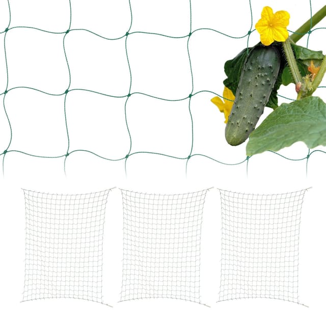 Relaxdays Ranknetz 4er Set Polyethylen Grün Großmaschig 180 cm x 270 cm 150 g