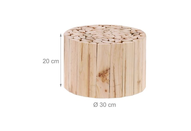 Relaxdays Blumenhocker Tannenholz Natur Belastbar 65 kg 20 cm x 30 cm