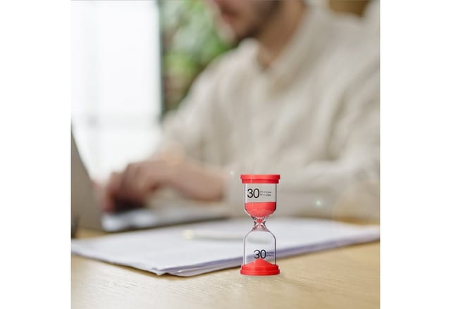 Relaxdays Sanduhren 6er Set Kunststoff Glas Mehrfarbig für Kinder 1 Minute bis 30 Minuten 11 cm x 4,5 cm 0,08 kg