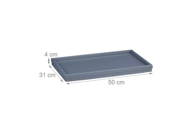Relaxdays Betttablett Bambus Grau Klappbar 63,5 cm x 31 cm x 22 cm 1 kg