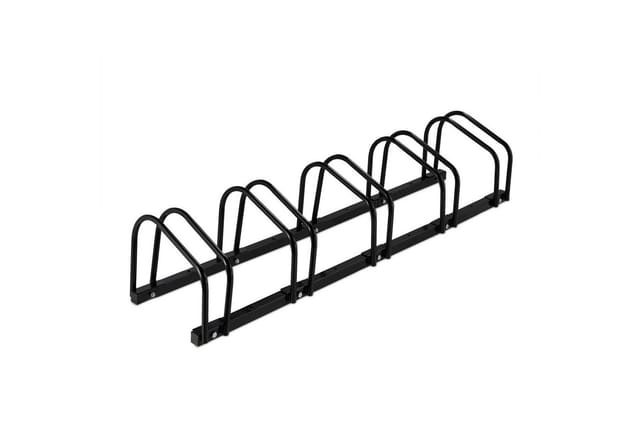 Relaxdays Fahrradständer Stahl Schwarz Verstellbar für 5 Fahrräder 27 cm x 130 cm x 33 cm 5,5 kg