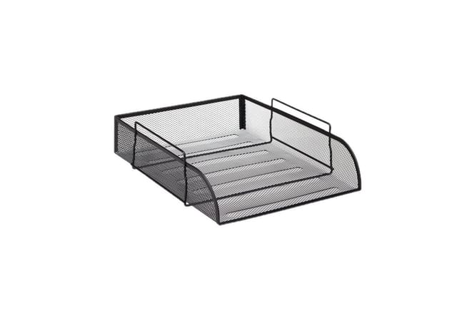 Relaxdays Dokumentenablage Metall Schwarz Stapelbar 8,5 cm x 26 cm x 33,5 cm 0,36 kg