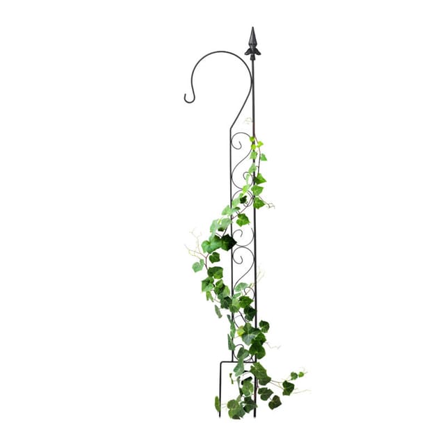 Relaxdays Rankhilfe Eisen Schwarz mit Haken 145 cm x 27 cm x 1,5 cm 0,7 kg