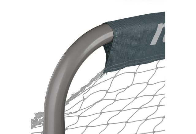 Relaxdays Fußballtor Eisen Grau mit Netz 110 cm x 150 cm x 75 cm