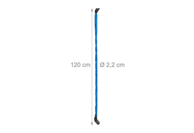 Relaxdays Fahrradschloss Stahl Blau 5-stellig 120 cm 0,85 kg