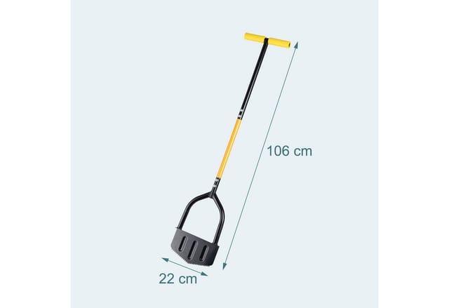 Relaxdays Rasenkantenstecher Stahl Schwarz Gelb Rückenschonend 106 cm x 22 cm x 4 cm
