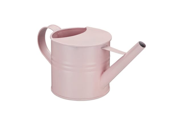Relaxdays Gießkanne Eisen Rosa 14 cm x 28,5 cm x 13 cm 0,35 kg