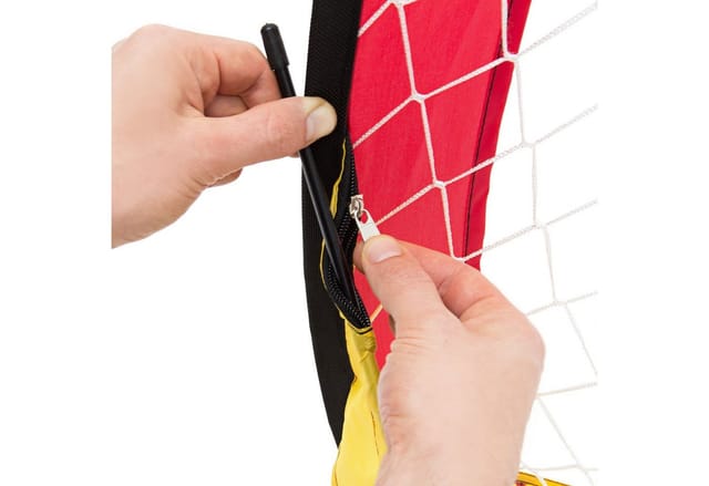 Relaxdays Pop Up Tor 2er Set Polyester Verstärkter Kunststoff Schwarz Rot Gold Selbstentfaltend 80 cm x 119 cm x 83 cm 1 kg