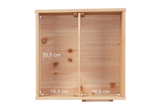 Relaxdays Igelhaus Tannenholz Hellbraun Grün mit Boden 2 Kammern Abnehmbares Dach 21,5 cm x 40 cm x 40 cm 3,4 kg