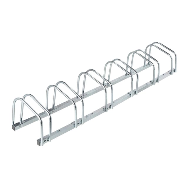 Relaxdays Fahrradständer Stahl Silber für 6 Fahrräder 27 cm x 163,5 cm x 33 cm