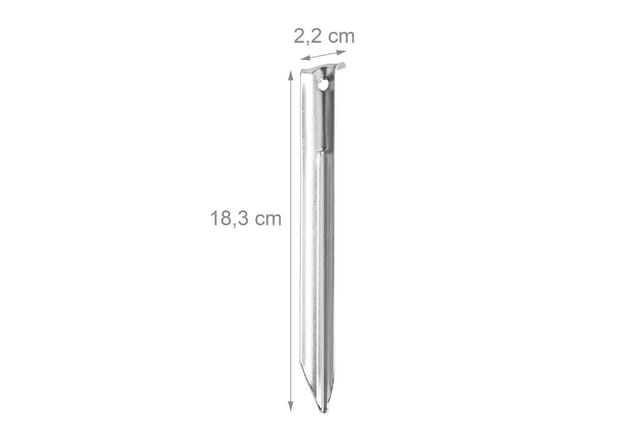Relaxdays Zeltheringe 20er Set Stahl Robust ø 6 mm 18,3 cm x 2,2 cm x 1,7 cm