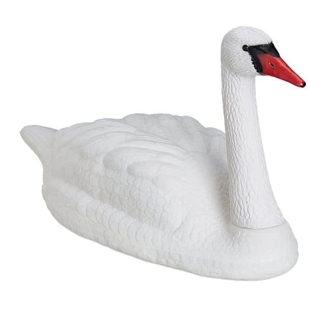 Relaxdays Gartendeko Schwan Kunststoff Weiß Wetterfest Schwimmend 42,5 cm x 81 cm x 34 cm 1,2 kg