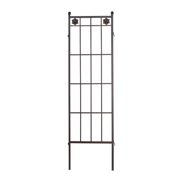 Relaxdays Rankgitter 2er Set Stahl Braun Steckbar 182 cm x 51 cm x 3 cm 3,8 kg