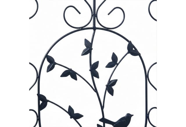 Relaxdays Rankhilfe Metall Schwarz Freistehend 2er-Pack 116 cm x 35 cm x 15 cm