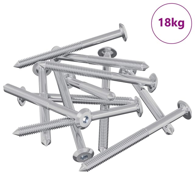 vidaXL Möbel-Schrauben 1400 Stk Silber Stahl 864399