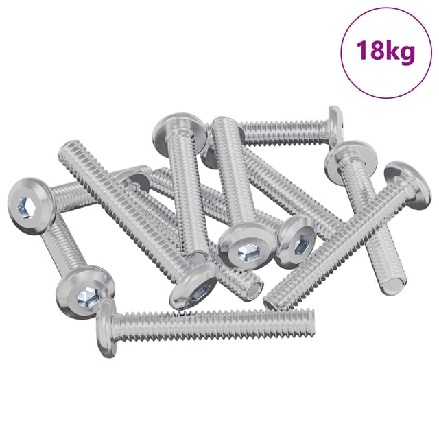 vidaXL Schraube mit Sperre Uni 2514 Stk Silber Stahl 864573