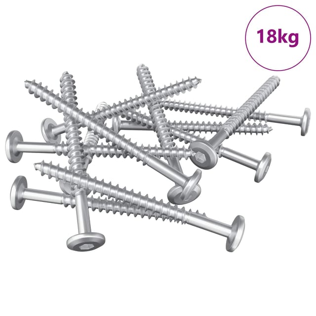 vidaXL Holzschrauben 1900 Stk Silber Stahl 864393