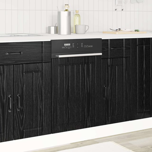 vidaXL Küchenschrank Lucca Schwarze Eiche 45 x 1,5 x 67 cm 8003821