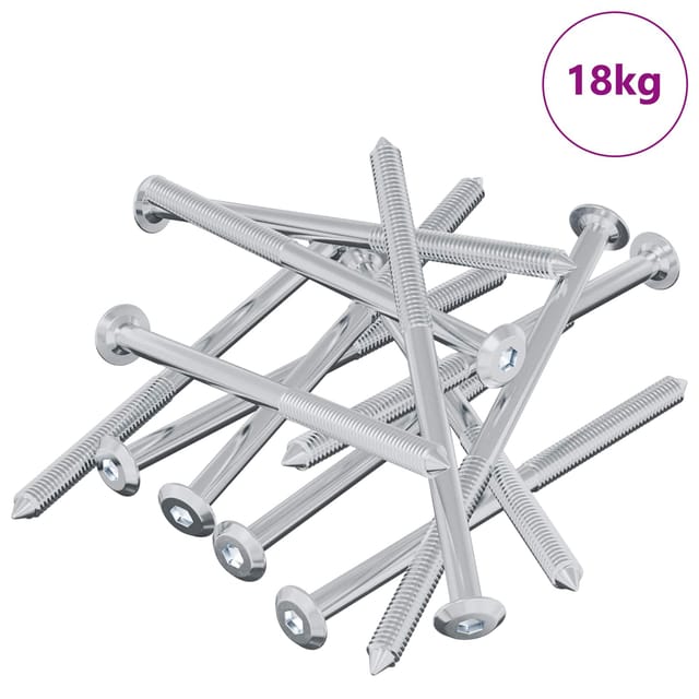 vidaXL Schraube 1000 Stk Silber M6 x 100 mm Stahl 864420