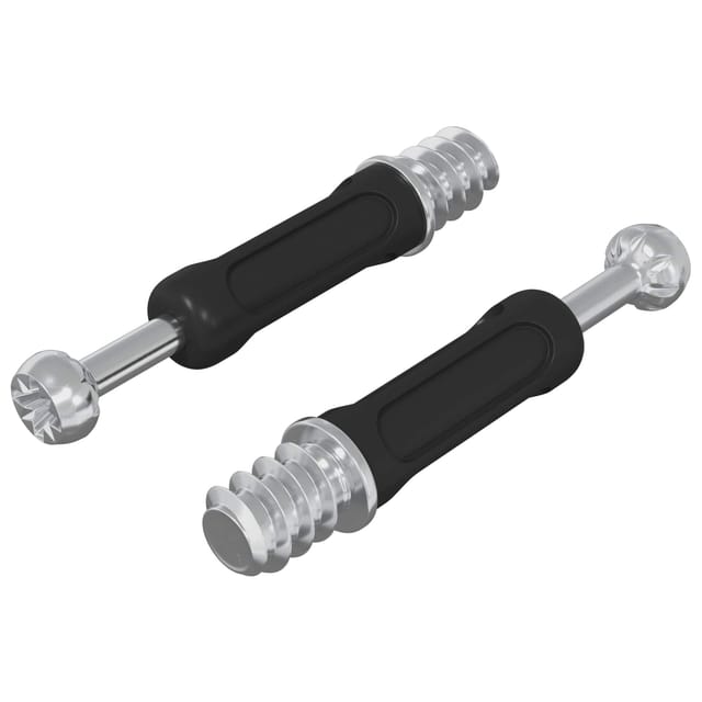vidaXL Schwenkverschluss-Schraube 2 Stk Silber und Schwarz M6 x 40 mm 864361
