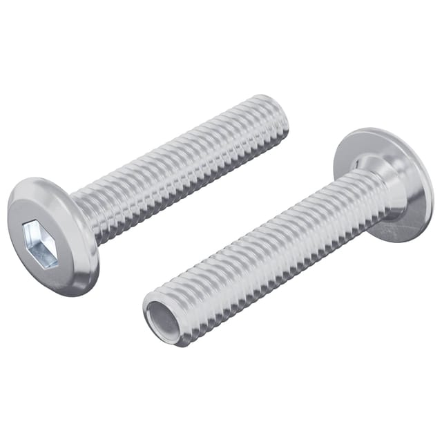 vidaXL Schraube mit Sperre Uni 2 Stk Silber M6 x 30 mm Stahl 864568