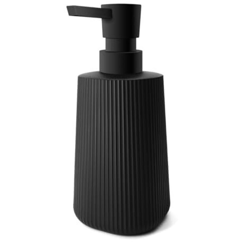 Moderner Seifenspender, Seifenspender Aus Glas Für Bad Und Küche, 250 Ml Seifenspender Für Die Badezimmerablage (schwarz - 1 Stück)