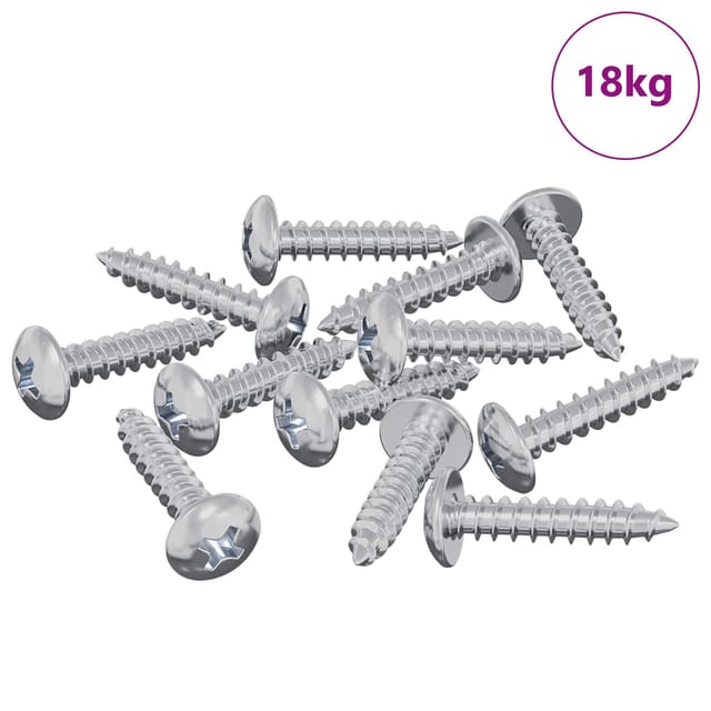 vidaXL Holzschrauben 10976 Stk Silber Stahl 864525