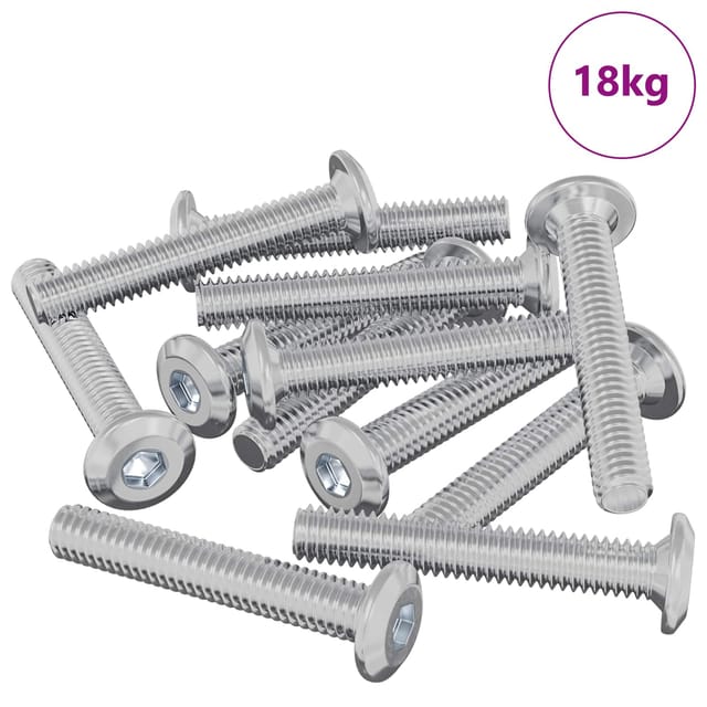 vidaXL Kopf-Sicherungsschraube 2514 Stk Silber Stahl 864582