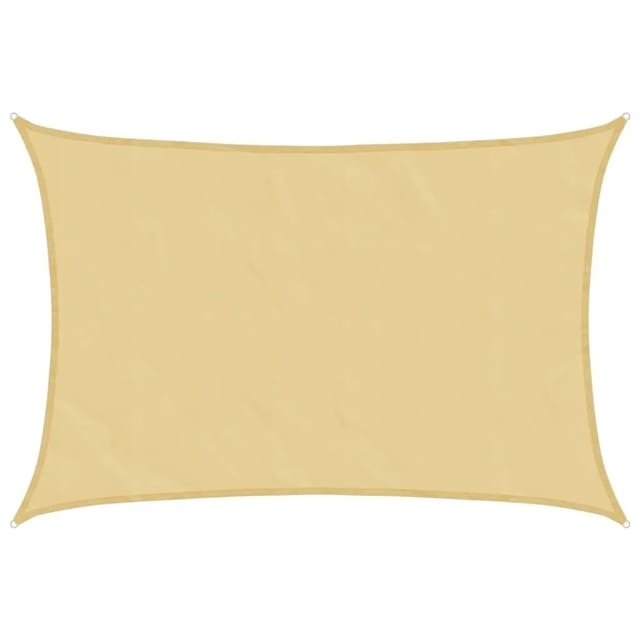 vidaXL Sonnensegel Sandfarbe 5x4 m Polyester Oxford 4000576