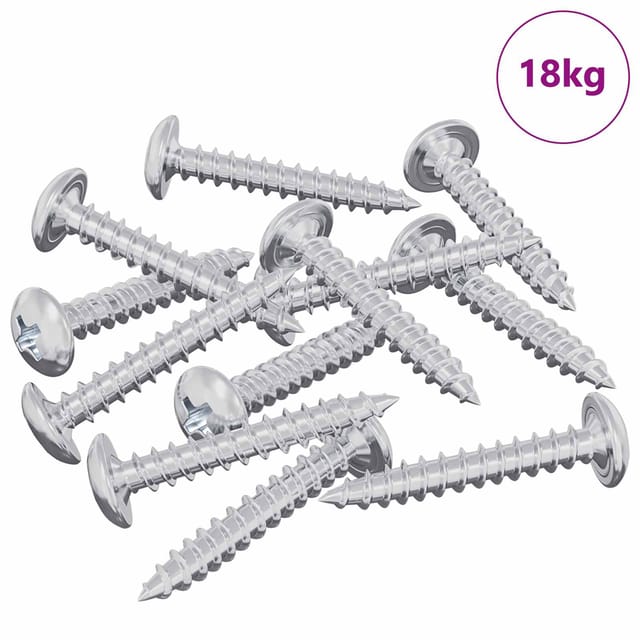 vidaXL Holzschrauben 9231 Stk Silber Stahl 864528