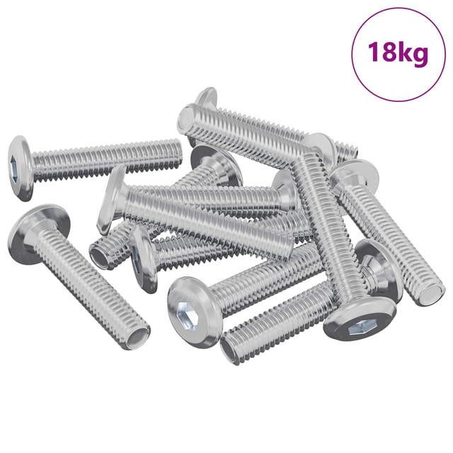 vidaXL Schraube mit Sperre Uni 2647 Stk Silber Stahl 864570