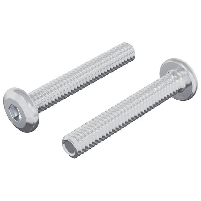 vidaXL Schraube mit Sperre Uni 2 Stk Silber M6 x 35 mm Stahl 864571