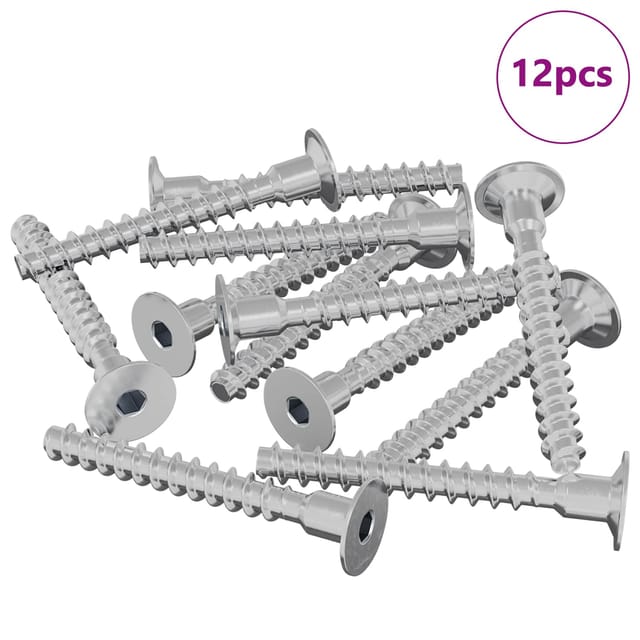 vidaXL Schraube 12 Stk Zink-Beschichtet 5 x 40 mm Eisen 864999