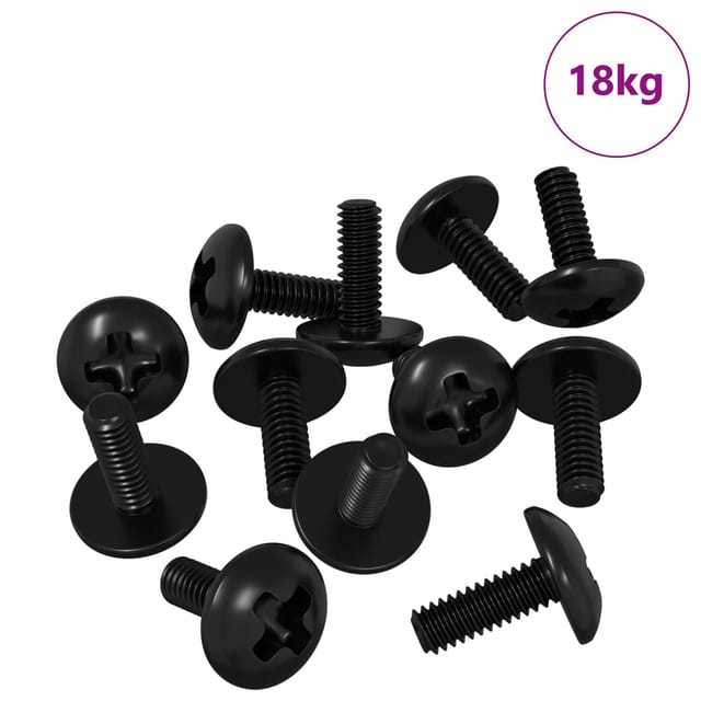 vidaXL Hülsen Schrauben 8182 Stk Schwarz M4 x 10 mm Eisen 864534