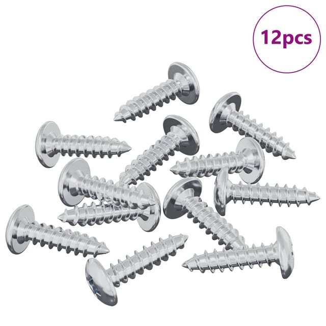 vidaXL Schraube 12 Stk Silber M4 x 16 mm Stahl 864518