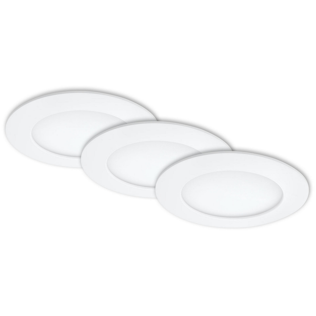 Briloner LED Einbauleuchten Flat In 3er-Set Neutralweiß 12 x 2,8 cm Weiß