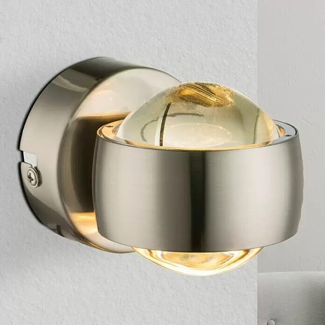 Globo LED-Wandleuchte RANDI Nickel matt
