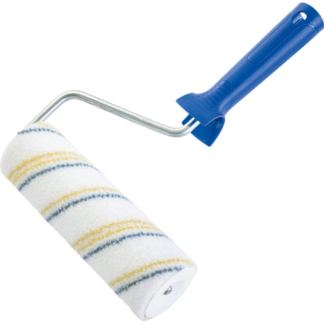 LUX-TOOLS PRO Farbroller Lacke Blau-Gelb Ø 7 cm x 18 cm