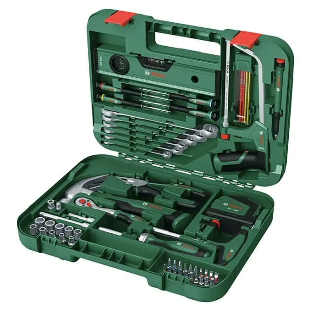 Bosch Werkzeugkoffer Advanced mit 64-teiliges Werkzeug-Set
