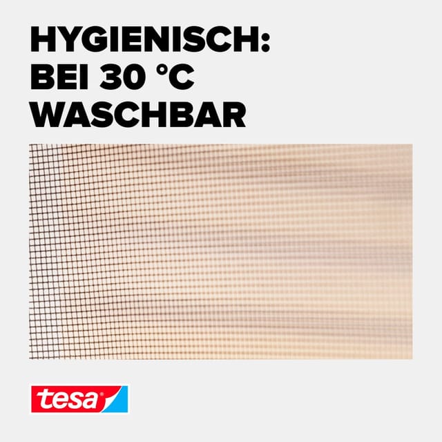 tesa® Insect Stop Klett Fliegengitter für Fenster anthrazit