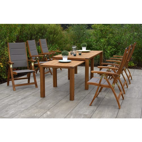 Merxx Gartenmöbel-Set Acapulco 8-teilig Flex Ausziehtisch
