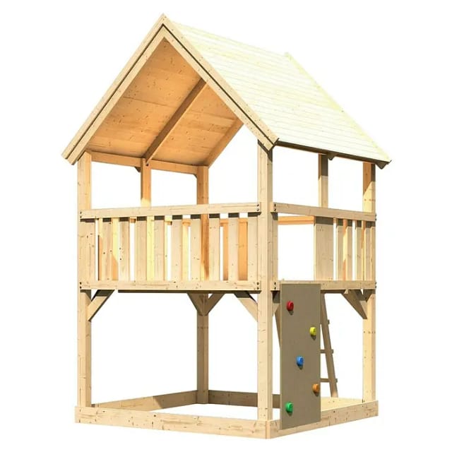 Karibu Spielturm Luis Satteldach Kletterwand