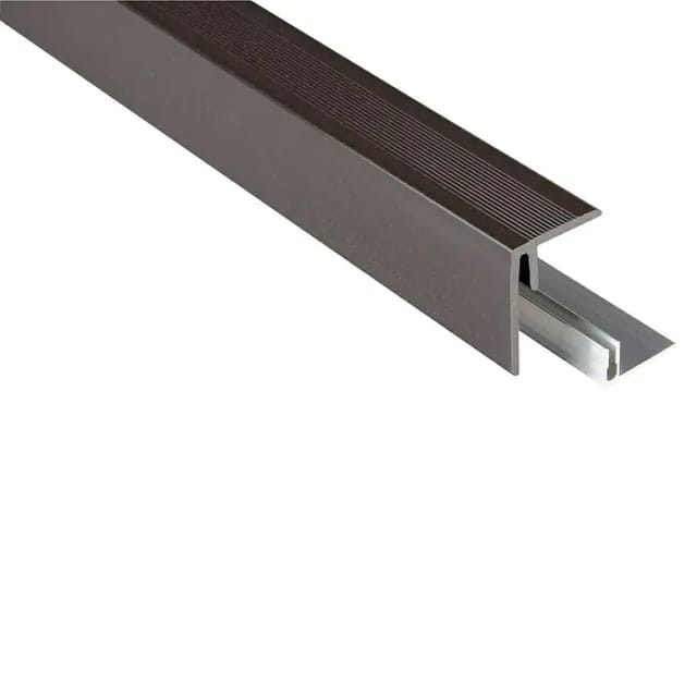 Kovalex WPC Seitenabschluss Graubraun 4,7 x 6,2 x 250cm