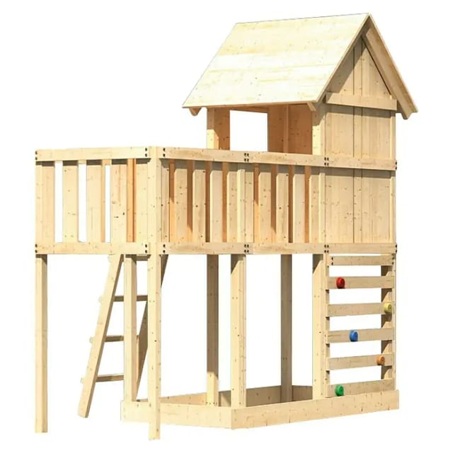 Karibu Stelzenhaus Frieda Anbauplattform Kletterwand