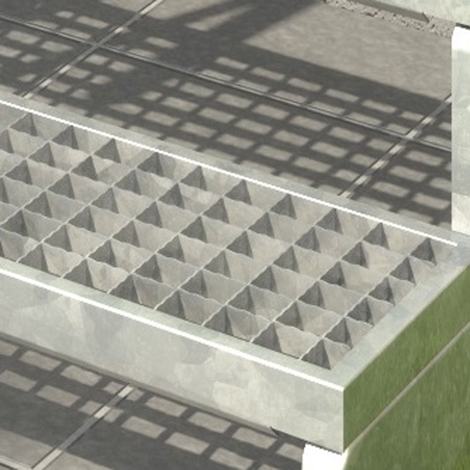 Dolle Gitterroststufe für Außentreppe Gardentop 100 cm