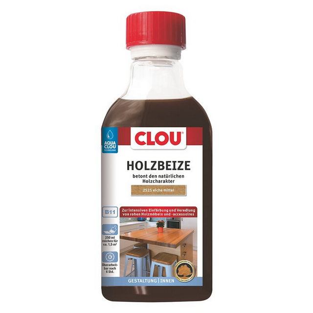 Aqua Clou Holzbeize Eiche Mittel 250 ml