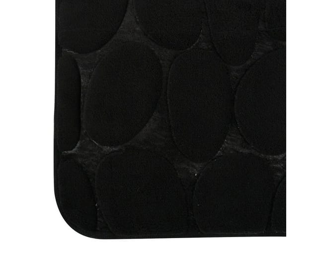 Badematte Kieselstein 60 cm x 40 cm Schwarz