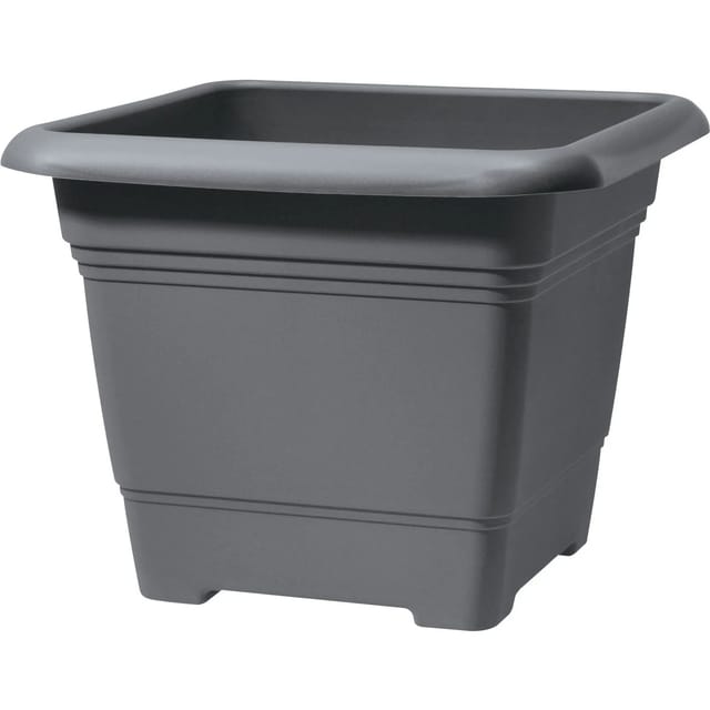 Scheurich Pflanzgefäß Nora 22,7 cm x 22,7 cm Metallic Grey