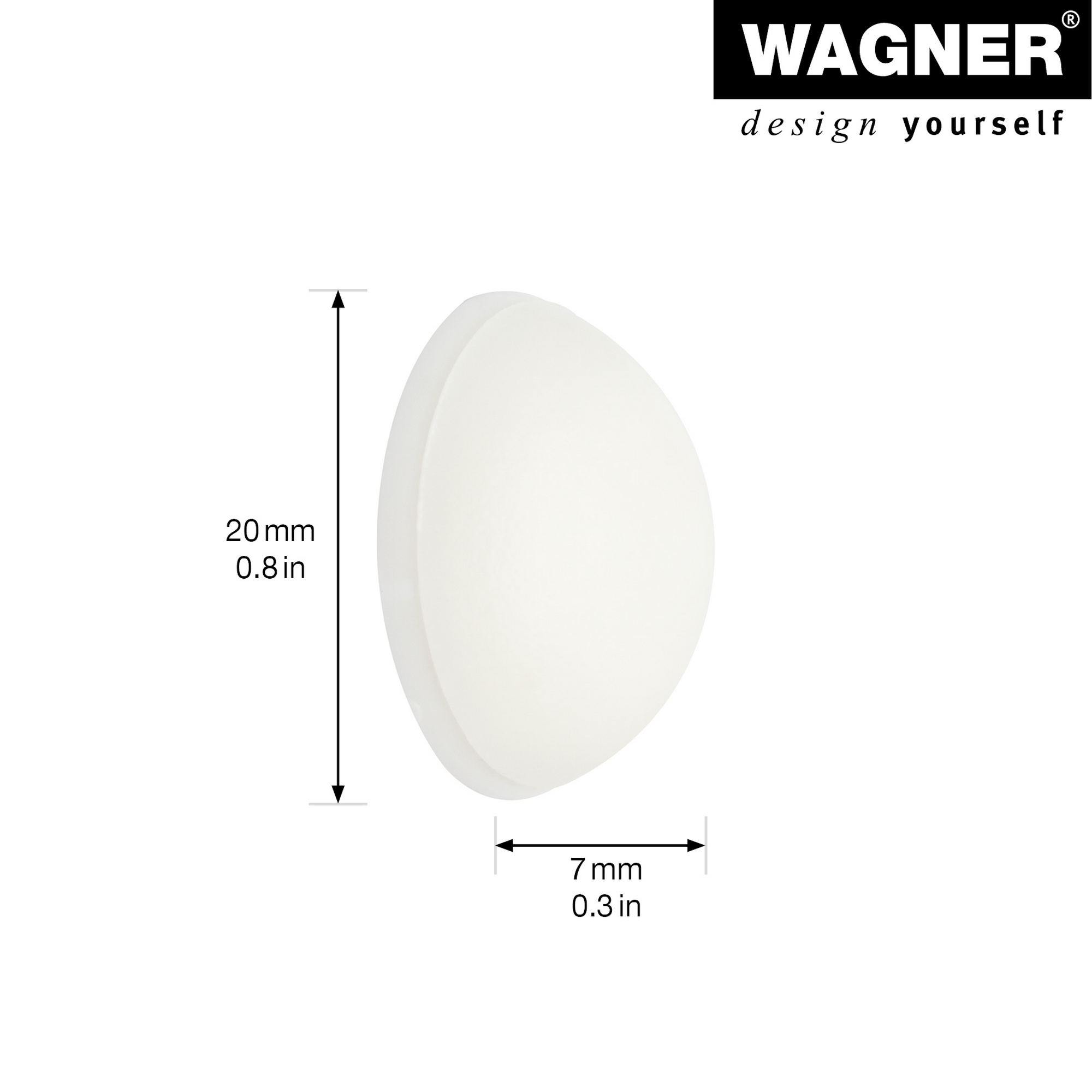 Wagner Wandpuffer EH 2320 Weiß Ø 20 mm 2 Stück Bild 2